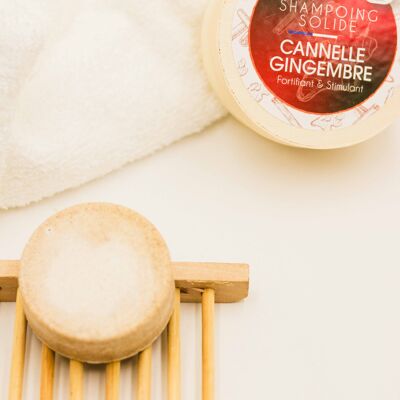 Shampoing solide BIO  Cannelle Gingembre, fortifiant et stimulant SANS PACKAGING