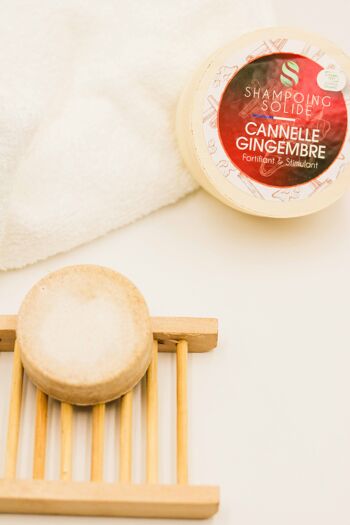 Shampoing solide BIO  Cannelle Gingembre, fortifiant et stimulant SANS PACKAGING 1