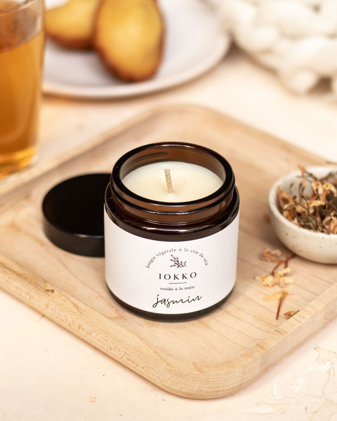 Jasmin-Duftkerze, Naturwachs – 3 Größen zur Auswahl