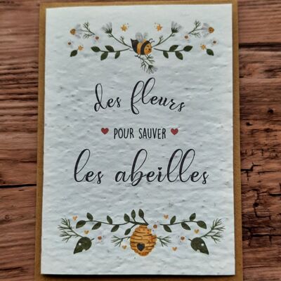 Carte à planter – Des fleurs pour sauver les abeilles