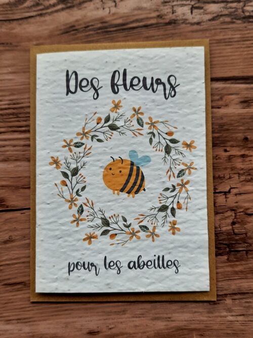Carte à planter – Des fleurs pour les abeilles