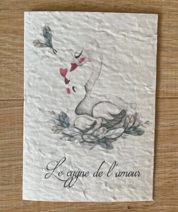 Carte à planter – Le cygne de l’amour 1