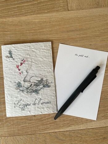 Carte à planter – Le cygne de l’amour 2