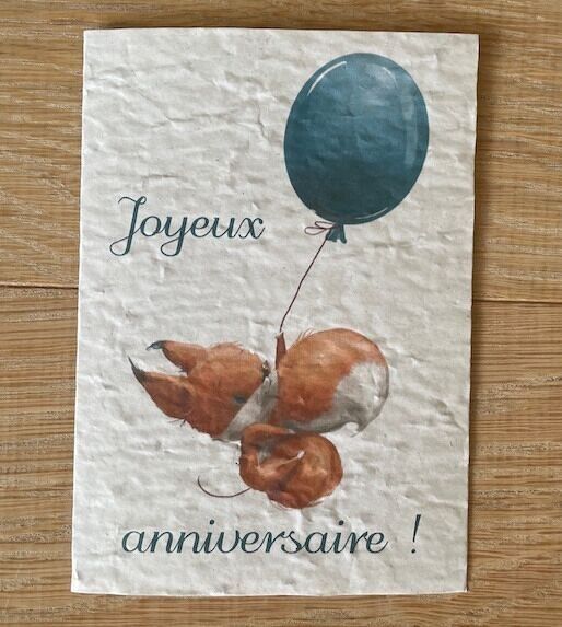 Biglietto da piantare – Buon compleanno volpe