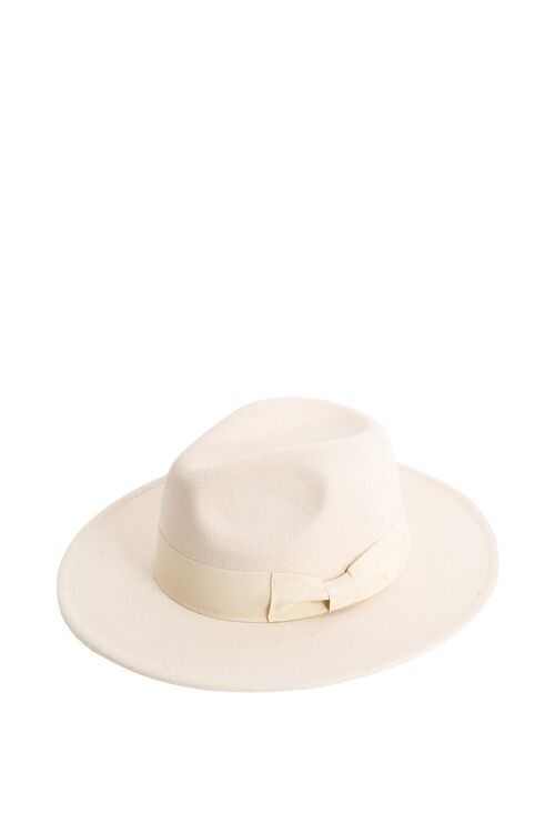 Fedora Hat with Bow Trim and size adjuster