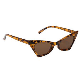 Lunettes de soleil pointues œil de chat en écaille de tortue 1