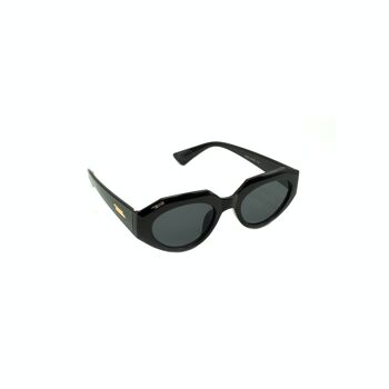 Lunettes de soleil ovales noires 4