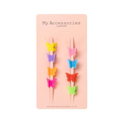 Small Butterfly Clips in Multicolours