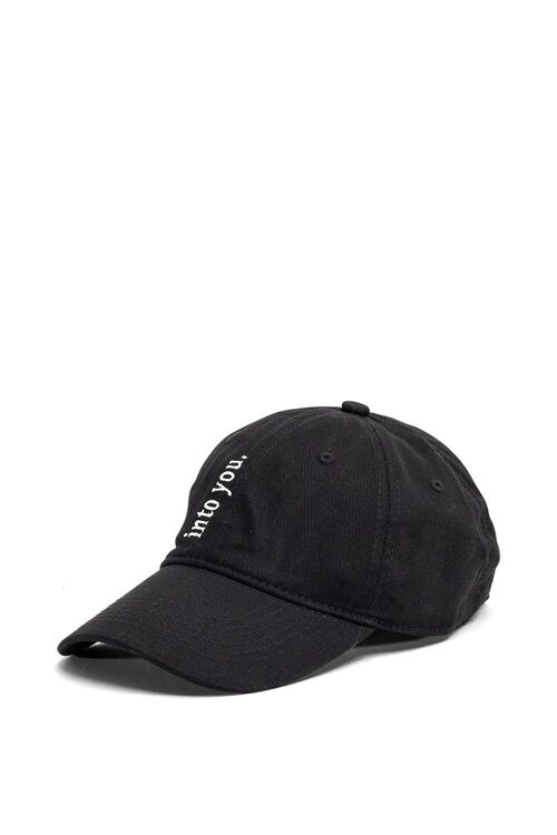 Into You Baseball Cap in Black