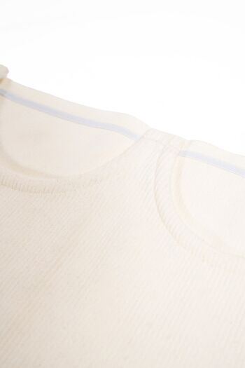 Ceinture corset découpée en jersey en blanc 3