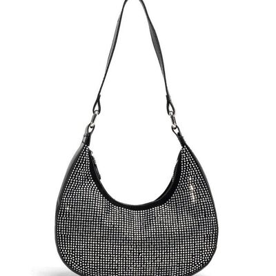 Crystal Rhinestone Embellished Mini Bag in Silver