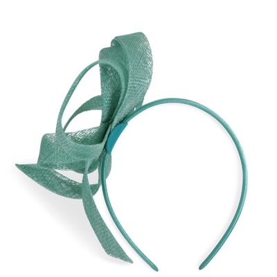 Swirl Sinamay Fascinator in Green