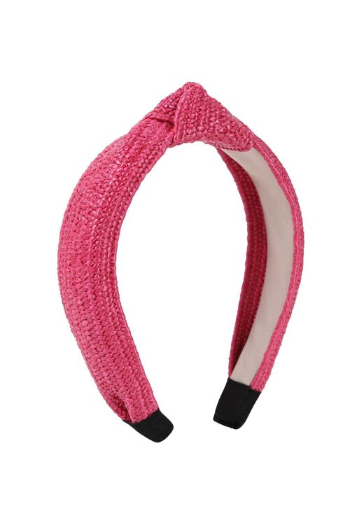 Woven Knot Headband in Pink