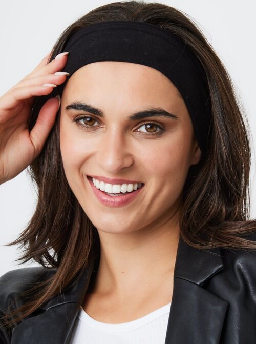 Jersey Headbands in Black and Grey Multipack