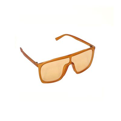 Übergroße Pilotensonnenbrille in Orange