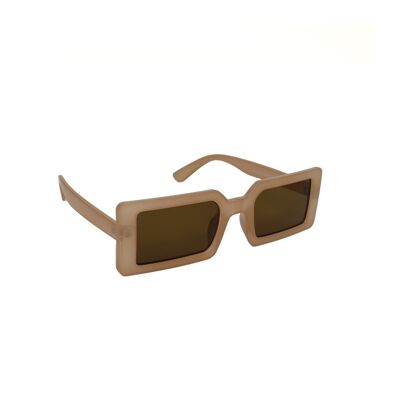 Gafas de sol rectangulares gruesas en marrón