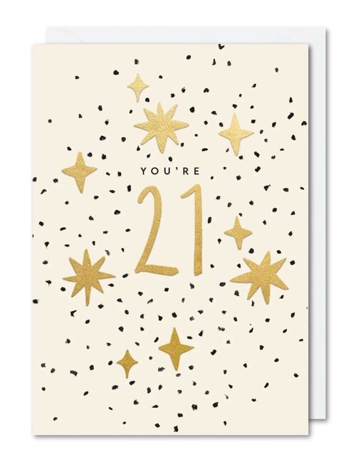 You're 21  Birthday Age Card