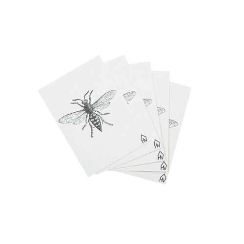 Housevitamin Postcard Bee - Set of 5 - A6