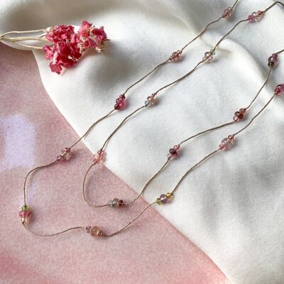 Piana mini gemstone long necklace (SBA5)