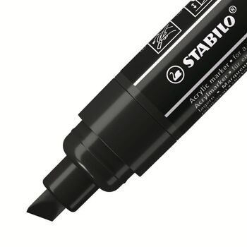 Marqueur pointe large STABILO FREE acrylic T800C - noir 2