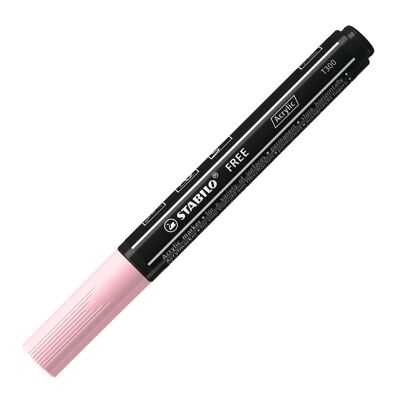 STABILO FREE acrílico T300 marcador de punta media - rosa polvo