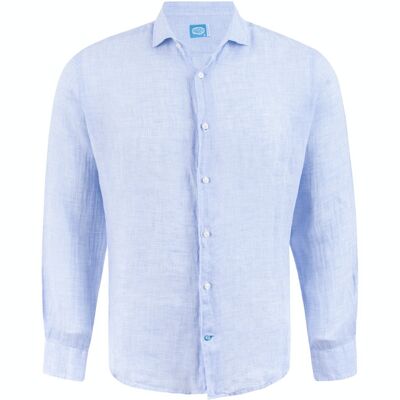 Camisa Lino Vichy KRABI azul