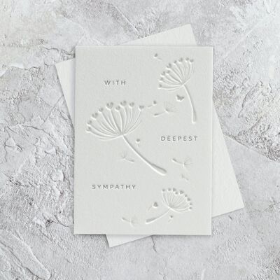 Deepest Sympathy Impressed - Greeting Card