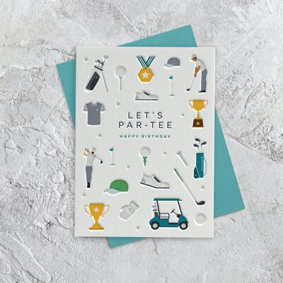 Let's Par-tee (Golf) - Greeting Card