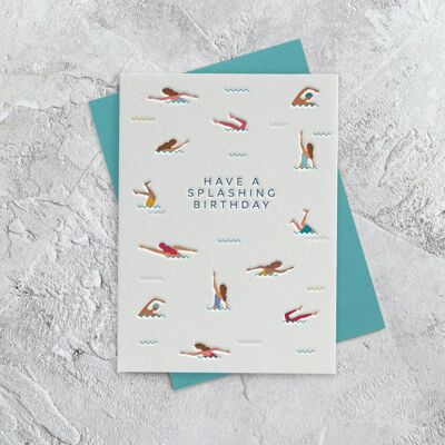 Swimming - Greeting Card
