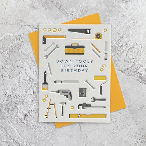 Down Tools - Greeting Card