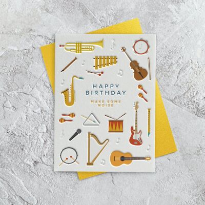 Musikalischer Geburtstag - Grußkarte