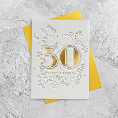 Milestone Thirty - Greeting Card