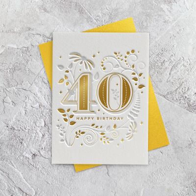 Milestone Forty - Greeting Card