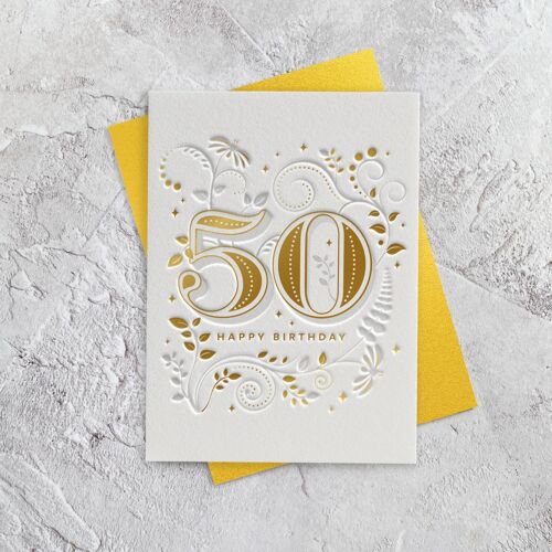 Milestone Fifty - Greeting Card