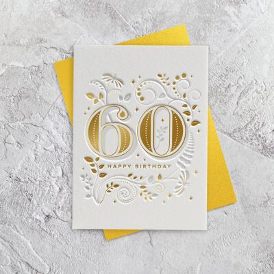 Milestone Sixty - Greeting Card