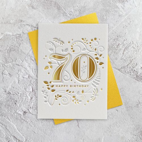 Milestone Seventy - Greeting Card