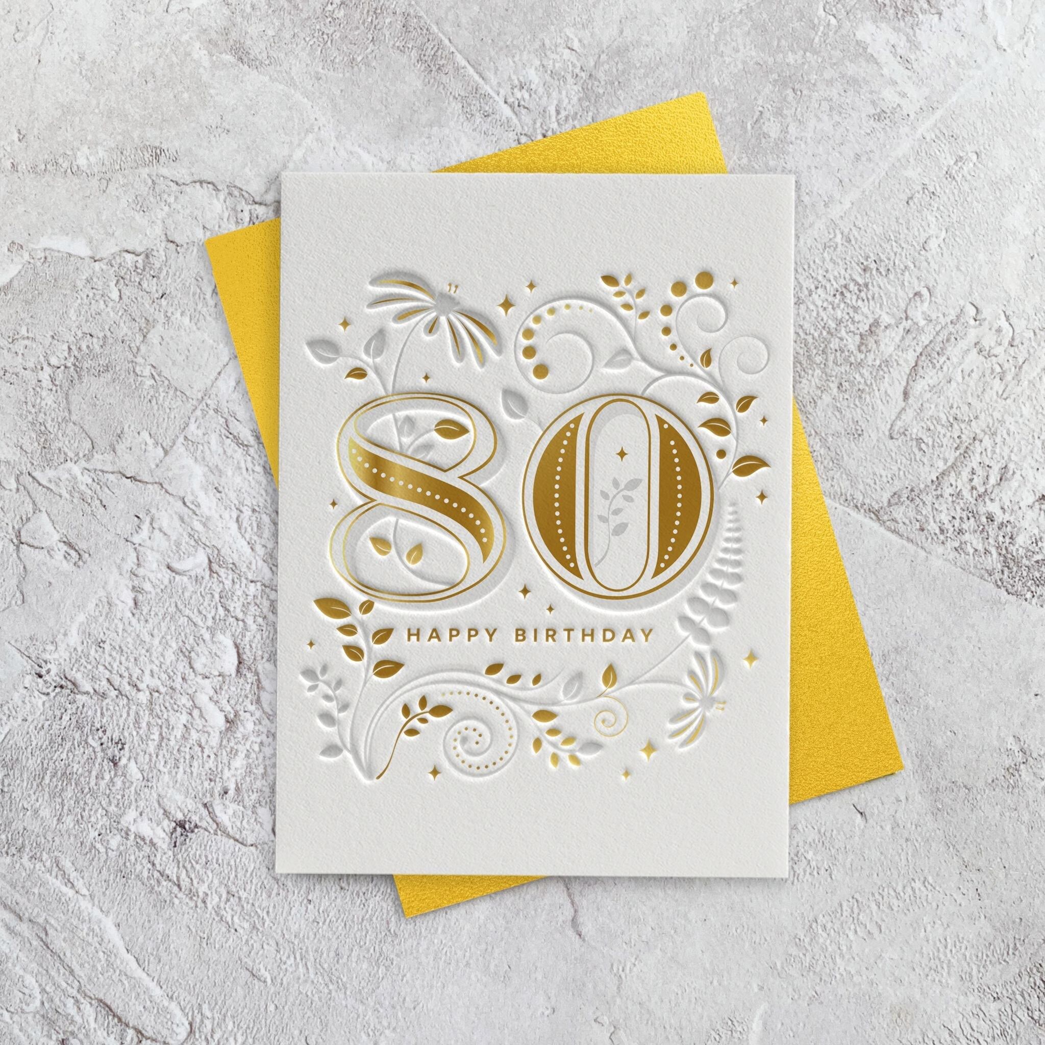 Pietra miliare ottanta - biglietto di auguri