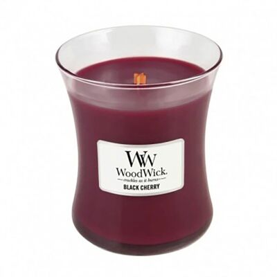 Black Cherry Medium Hourglass Wood Wick Candle