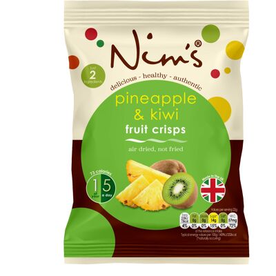 100% natürliche luftgetrocknete Ananas-Kiwi-Chips (22g)