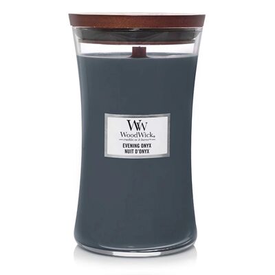 Evening Onyx Large Hourglass Wood Wick Candle