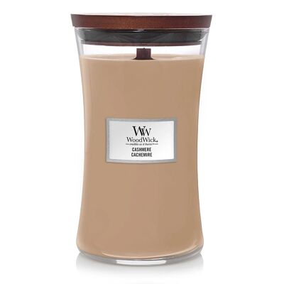 Cashmere Large Hourglass Wood Wick Candle