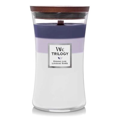Evening Luxe Trilogy Large Hourglass Wood Wick Candle