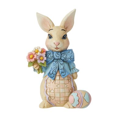 Bunny with Bow and Flowers Mini Figurine - Heartwood Creek by Jim Shore