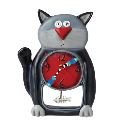 Black Kitty Clock