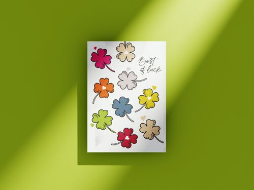 4 Leaf Clover - Greeting Card