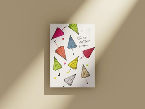 Umbrellas - Greeting Card