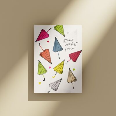 Umbrellas - Greeting Card