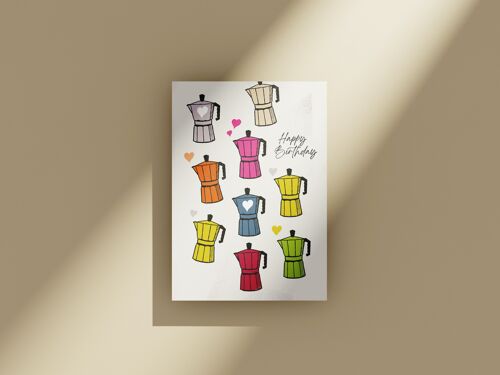 Coffee Pots - Greeting Card