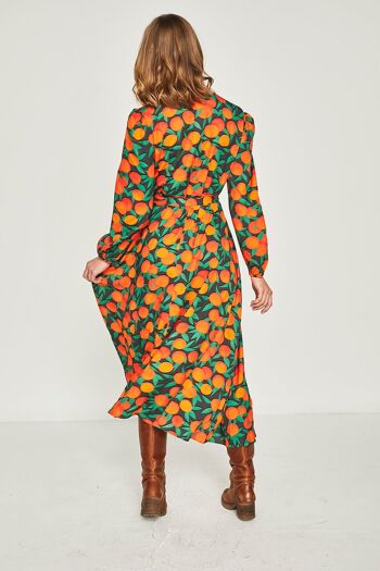 Robe longue Eneldo orange 6