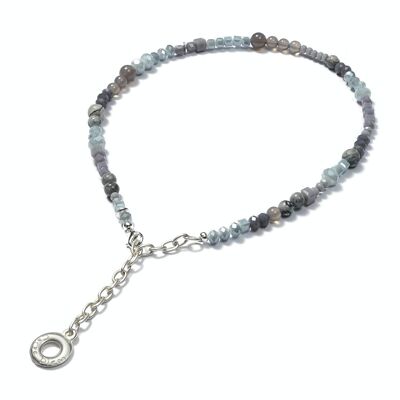 Amazon SilverShiny 50, collar corto con piedras preciosas